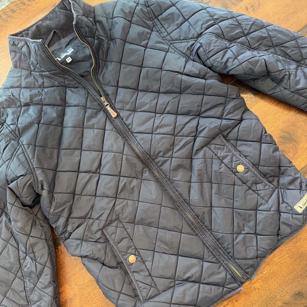 Local Boy Outfitters Jacket Mens Medium Blue Quilted Full Zip Insulated Flawed